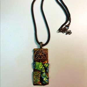 💚 NECKLACE Bronze, Green, Orange, Blue Multi Color Necklace